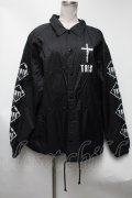 TRAVAS TOKYO / Furry bearコーチジャケット  黒 S-25-03-13-062-PU-JA-HR-ZS