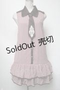axes femme POETIQUE / ドットシフォンノースリーブワンピース  ピンク S-25-03-13-067-AX-BL-HR-ZS