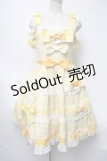 BABY,THE STARS SHINE BRIGHT / Le Ruban Ombre Roseジャンパースカート  イエロー S-25-03-13-069-BA-OP-AS-ZS