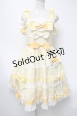 BABY,THE STARS SHINE BRIGHT / Le Ruban Ombre Roseジャンパースカート  イエロー S-25-03-13-069-BA-OP-AS-ZS