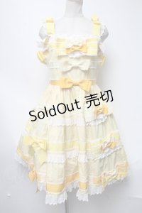 BABY,THE STARS SHINE BRIGHT / Le Ruban Ombre Roseジャンパースカート  イエロー S-25-03-13-069-BA-OP-AS-ZS