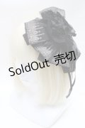 Moi-meme-Moitie / ネオゴシックアーチミニプリントヘッドドレス（2018年）  黒 S-25-03-13-008-MO-AC-AS-ZS