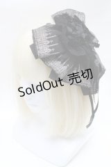 Moi-meme-Moitie / ネオゴシックアーチミニプリントヘッドドレス（2018年）  黒 S-25-03-13-008-MO-AC-AS-ZS