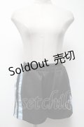 ACDC RAG / 安心ジャージショートパンツ  黒ｘサックス S-25-03-13-085-PU-PA-HR-ZS