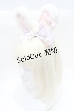 画像1: Angelic Pretty / Flowerリリカルバニーカチューシャ  白 S-25-03-13-011-AP-AC-AS-ZS
