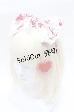 画像1: BABY,THE STARS SHINE BRIGHT / シュガーブーケ〜永遠の乙女の憧れ〜柄カチューシャ  白ｘ赤 S-25-03-13-012-BA-AC-AS-ZS