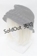 corgi-corgi / フリルボンネットハット  黒 S-25-03-13-016-GO-AC-HR-ZS