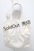 Maison de FLEUR / EC限定キャンバスダブルリボンギャザートートバッグ  キナリ S-25-03-13-023-LO-OP-HR-ZS