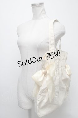 画像2: Maison de FLEUR / EC限定キャンバスダブルリボンギャザートートバッグ  キナリ S-25-03-13-023-LO-OP-HR-ZS