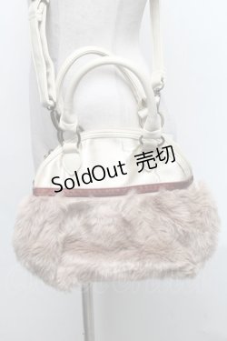 画像1: axes femme / ファーｘレース2wayバッグ  オフ S-25-03-13-029-AX-BG-HR-ZS