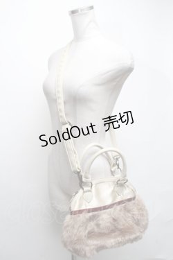 画像2: axes femme / ファーｘレース2wayバッグ  オフ S-25-03-13-029-AX-BG-HR-ZS