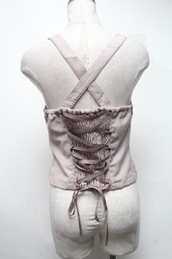 画像2: axes femme POETIQUE / ガーターデザインビスチェ  グレージュ S-25-03-13-030-AX-TO-HR-ZS