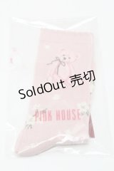PINK HOUSE / 桜Teddyソックス  ピンク S-25-03-13-005-LO-ZA-HR-ZS