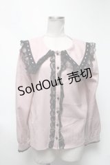 MA*RS / ハートレース襟ブラウス  ピンク S-25-03-13-040-EL-BL-AS-ZS