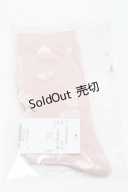 画像2: PINK HOUSE / 桜Teddyソックス  ピンク S-25-03-13-005-LO-ZA-HR-ZS