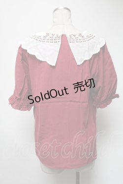 画像2: axes femme / バラ刺繍襟ブラウス  ピンク S-25-03-13-043-AX-BL-HR-ZS