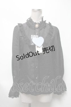 画像1: axes femme kawaii / ジェルブロワ・ローズブラウス  黒 S-25-03-13-046-AX-BL-HR-ZS