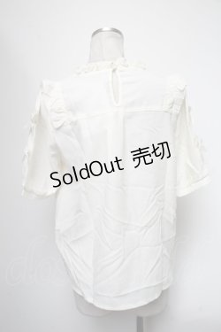 画像2: axes femme POETIQUE / フラワーハート刺 ブラウス  キナリ S-25-03-15-043-AX-BL-HR-ZS