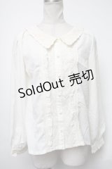axes femme POETIQUE / レース襟ブラウス  オフ S-25-03-15-044-AX-BL-HR-ZS
