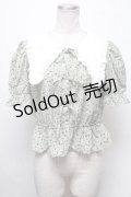 axes femme POETIQUE / ビッグフリル襟リボンブラウス  グリーン S-25-03-15-046-AX-BL-HR-ZS