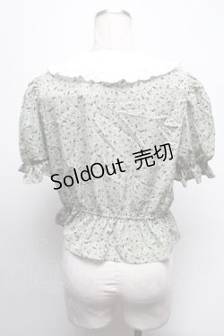 画像2: axes femme POETIQUE / ビッグフリル襟リボンブラウス  グリーン S-25-03-15-046-AX-BL-HR-ZS