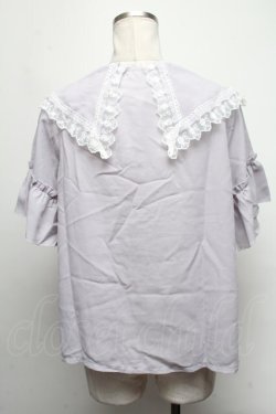 画像2: axes femme / パールビッグ襟ブラウス  ラベンダー S-25-03-15-050-AX-BL-HR-ZS