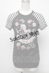 PEACE NOW / プリントカットソー   S-25-03-15-055-PU-BL-HR-ZS