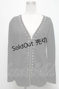 Rydia / スタッズパーカー  黒 S-25-03-15-066-PU-CO-HR-ZS