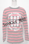 PUNK / ボーダースカルプリントTシャツ  黒ｘ赤 S-25-03-15-069-PU-TS-HR-ZS