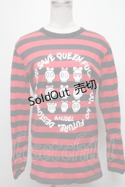 画像1: PUNK / ボーダースカルプリントTシャツ  黒ｘ赤 S-25-03-15-069-PU-TS-HR-ZS
