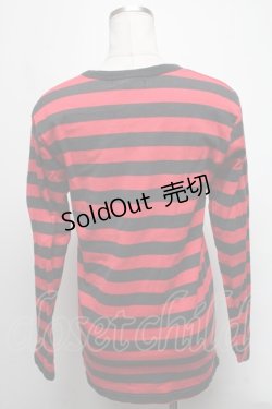 画像2: PUNK / ボーダースカルプリントTシャツ  黒ｘ赤 S-25-03-15-069-PU-TS-HR-ZS