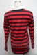 画像2: PUNK / ボーダースカルプリントTシャツ  黒ｘ赤 S-25-03-15-069-PU-TS-HR-ZS (2)