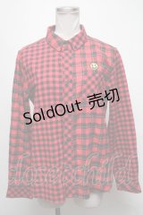 WORLD WIDE LOVE！(Rydia) / チェック柄シャツ  赤ｘ黒 S-25-03-15-070-PU-BL-HR-ZS