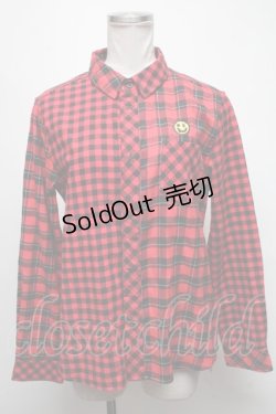 画像1: WORLD WIDE LOVE！(Rydia) / チェック柄シャツ  赤ｘ黒 S-25-03-15-070-PU-BL-HR-ZS