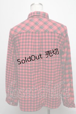 画像2: WORLD WIDE LOVE！(Rydia) / チェック柄シャツ  赤ｘ黒 S-25-03-15-070-PU-BL-HR-ZS