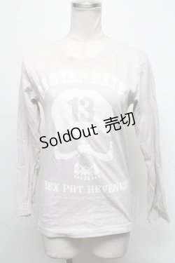 画像1: SEX POT ReVeNGe / スカルプリントカットソー  グレー S-25-03-15-074-SP-TS-HR-ZS