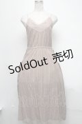 axes femme / サイドシフォンレーシーキャミワンピース  ブラウン S-25-03-15-083-AX-OP-HR-ZS