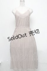 axes femme / サイドシフォンレーシーキャミワンピース  ブラウン S-25-03-15-083-AX-OP-HR-ZS