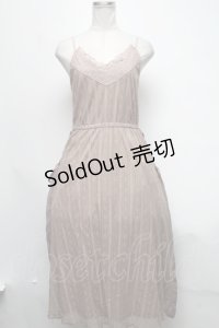 axes femme / サイドシフォンレーシーキャミワンピース  ブラウン S-25-03-15-083-AX-OP-HR-ZS