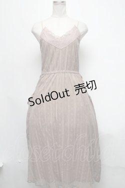 画像1: axes femme / サイドシフォンレーシーキャミワンピース  ブラウン S-25-03-15-083-AX-OP-HR-ZS