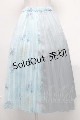 MILK / Kiki&Lala Masquerade DISCOバイカラープリーツスカート  サックス S-25-03-15-087-ML-SK-AS-ZS