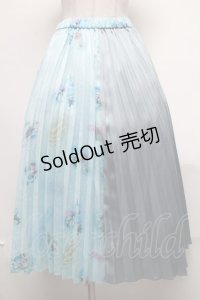 MILK / Kiki&Lala Masquerade DISCOバイカラープリーツスカート  サックス S-25-03-15-087-ML-SK-AS-ZS