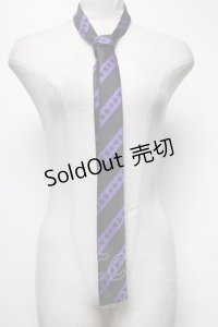 PEACE NOW / トランプマーク柄ネクタイ  黒ｘ紫 S-25-03-15-013-PU-BG-HR-ZS