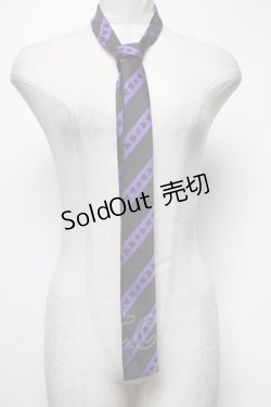 画像1: PEACE NOW / トランプマーク柄ネクタイ  黒ｘ紫 S-25-03-15-013-PU-BG-HR-ZS