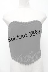 Moi-meme-Moitie / 別珍リボンコルセット  黒 S-25-03-15-037-MO-TO-HR-ZS