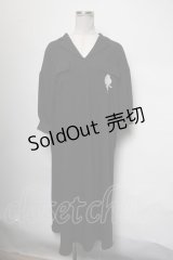 NieR Clothing / 刺繍ロングワンピース  黒 S-25-03-17-049-PU-JA-HR-ZS