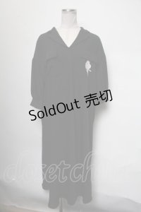 NieR Clothing / 刺繍ロングワンピース  黒 S-25-03-17-049-PU-JA-HR-ZS