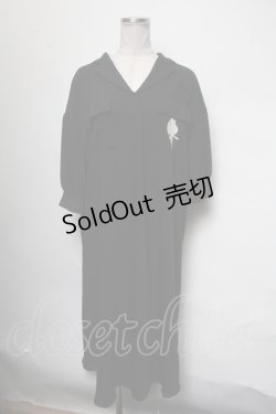 画像1: NieR Clothing / 刺繍ロングワンピース  黒 S-25-03-17-049-PU-JA-HR-ZS