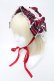 画像1: axes femme kawaii / タータンチェックヘッドドレス  赤 S-25-03-17-006-AX-AC-HR-ZS (1)