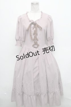 画像1: m petit by misako / AMレースアップワンピース  ピンク S-25-03-17-055-LO-OP-AS-ZS